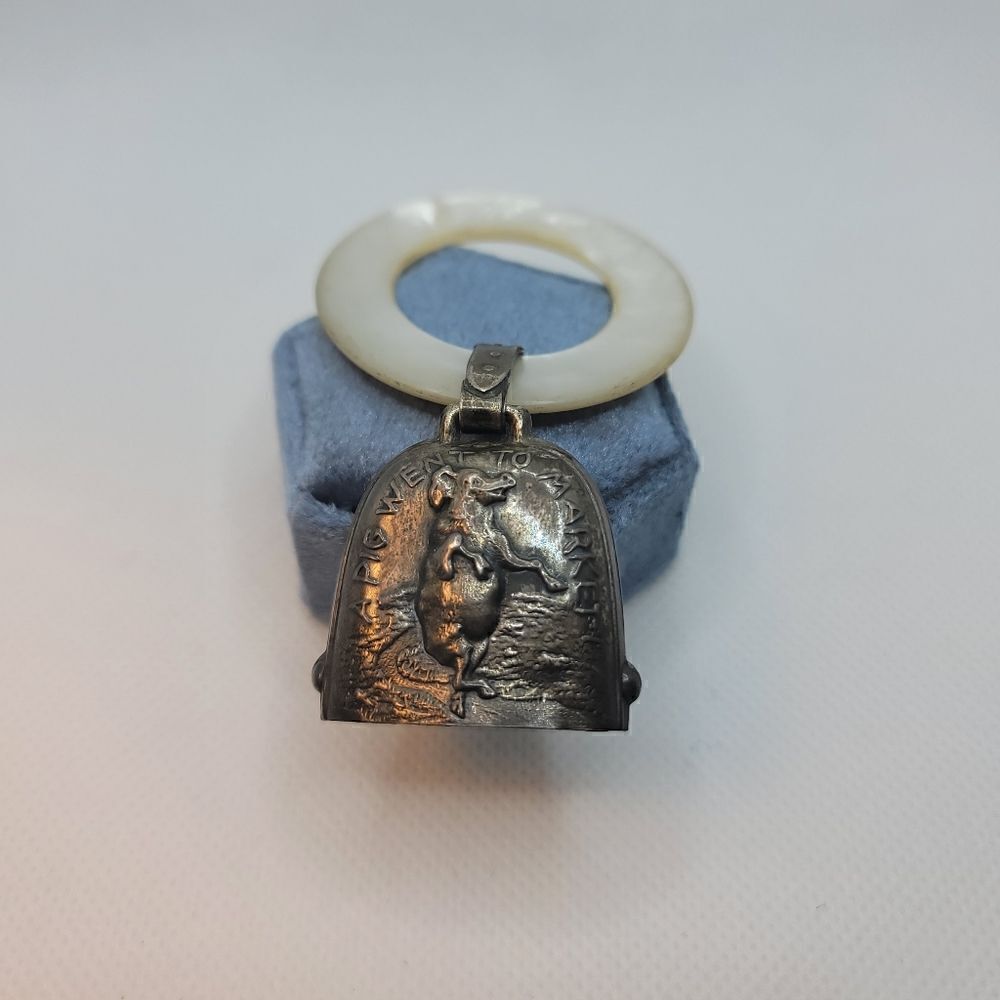 ANTIQUE Sterling Baby Rattle Teether - Picture 4 of 8